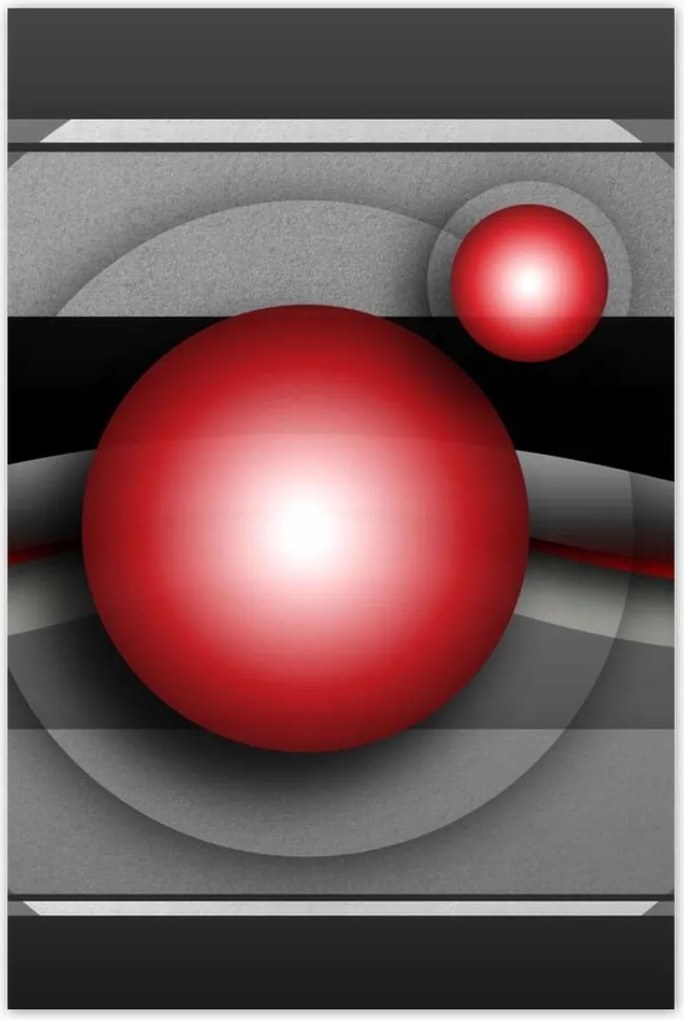 Poszterek 80x120 Piros gömbök Absztrakt