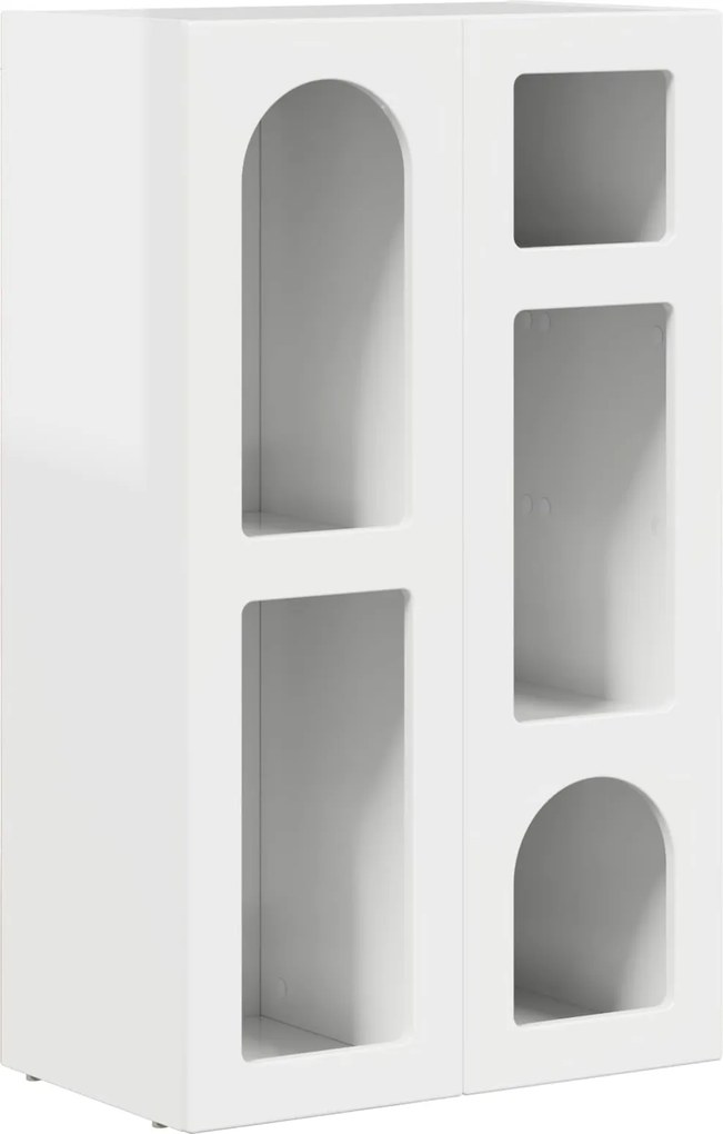 vidaXL Széf Magas Fényű Fehér 59 x 35 x 100,5 cm Faanyag