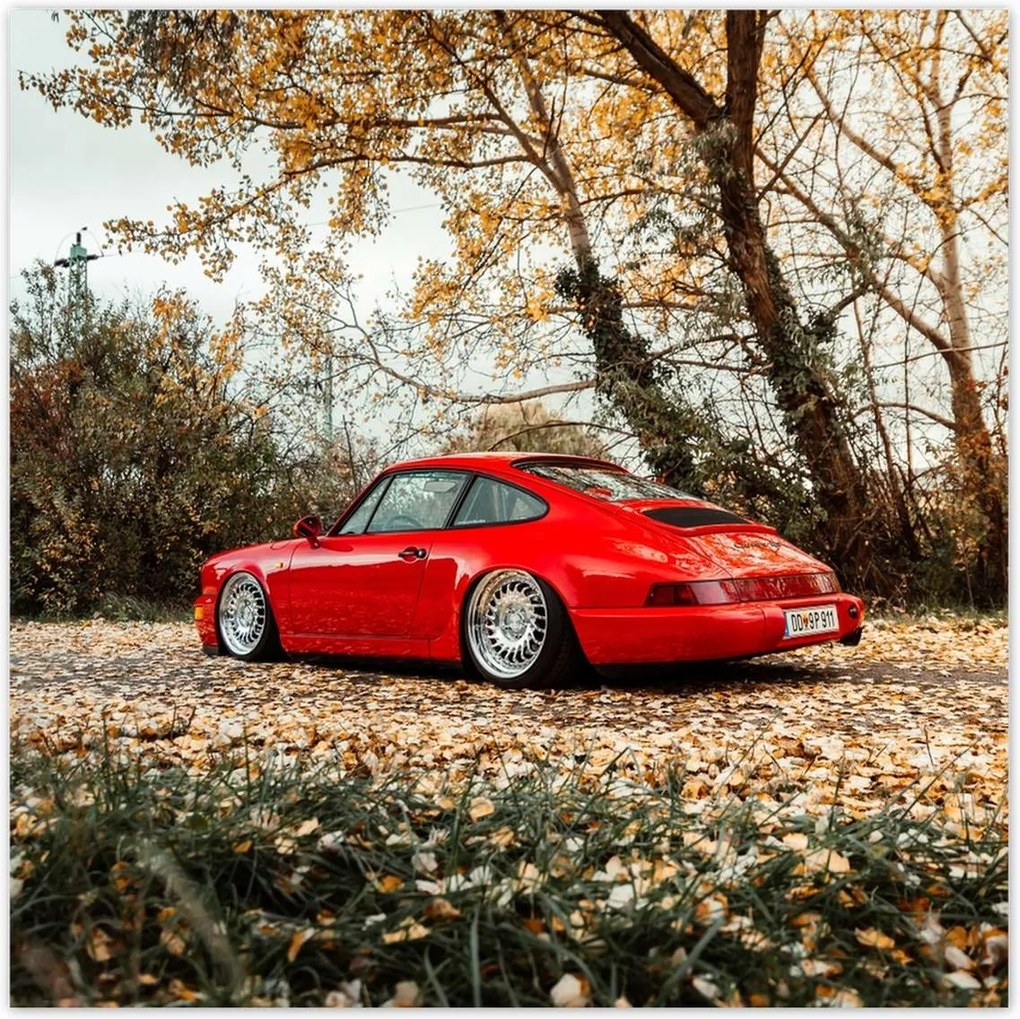 Poszterek 140x140 Piros Porsche Autó