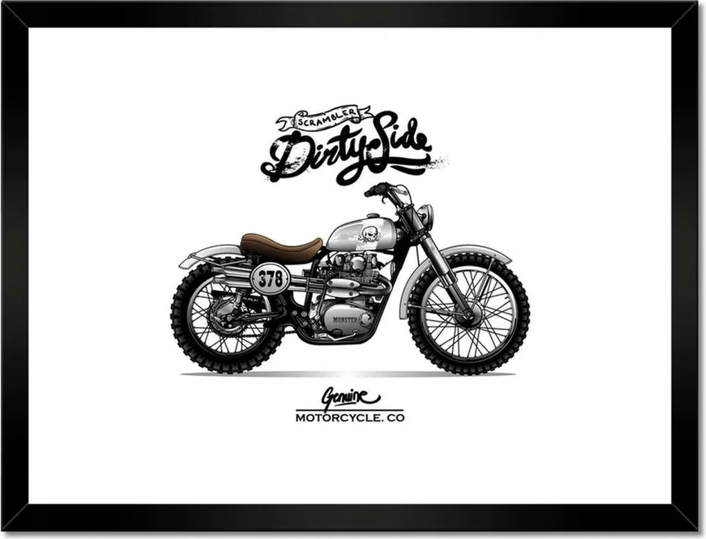 Poszterek keretben 40x30 Motorkerékpár Antik Vintage