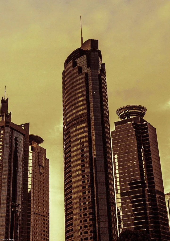 Poszter 21x29,7cm Panoráma Sanghaj 2, Assaf Frank