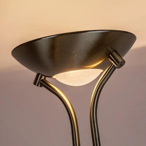 Brilagi - Fényerőszabályozható állólámpa SCARLETT 1xR7s/230W/230V + 1xG9/40W bronz színű