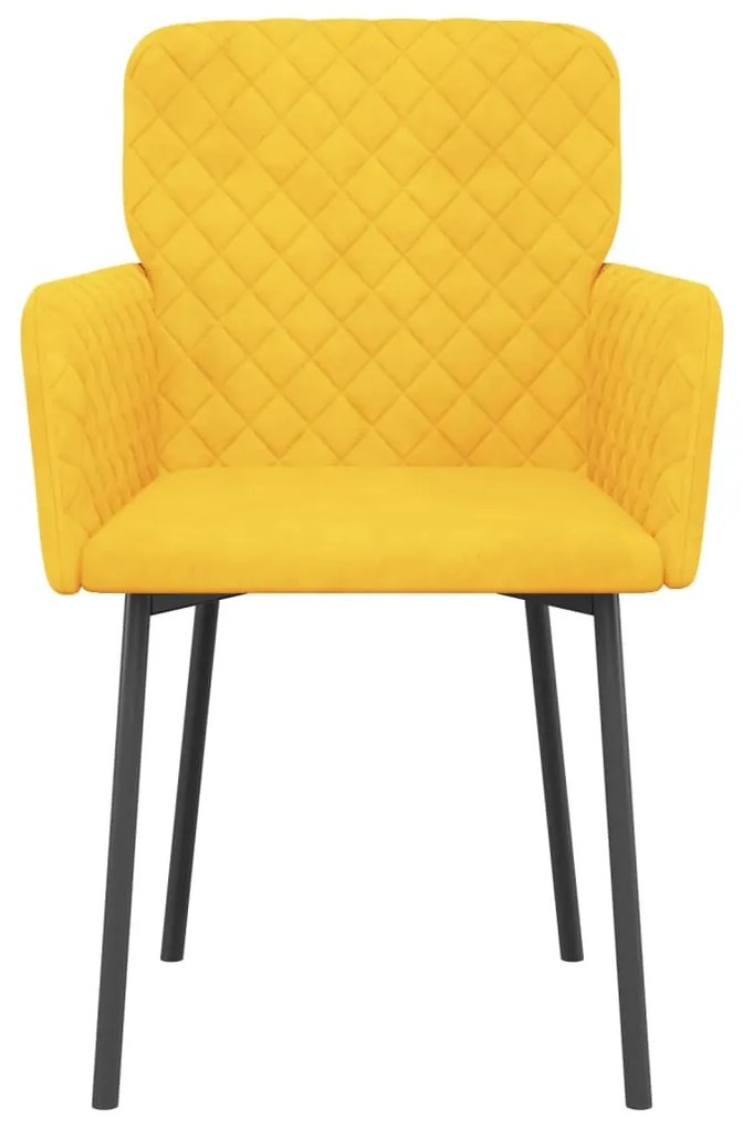 2 db sárga bársony étkezőszék