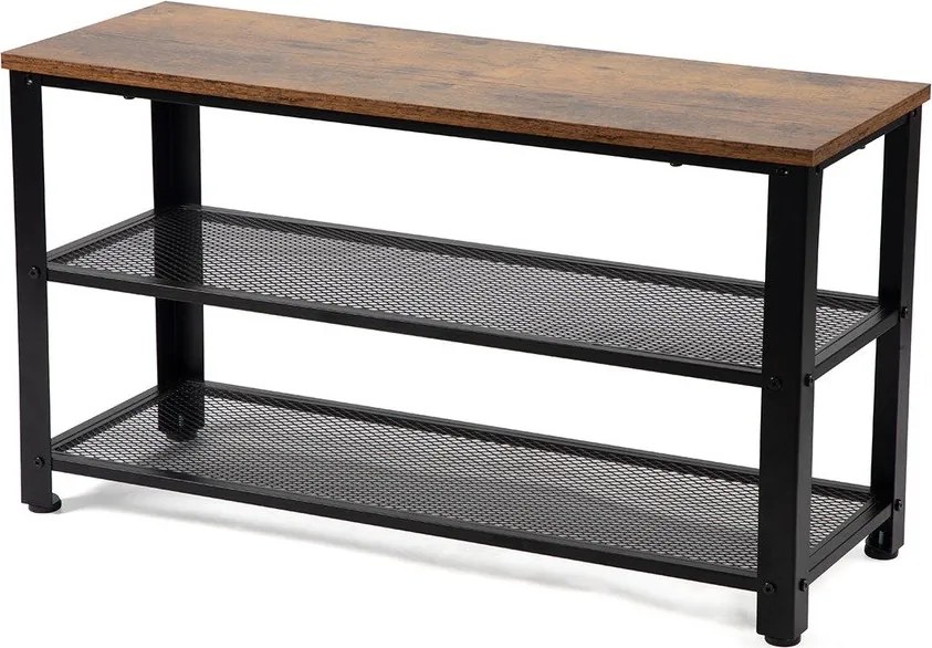 Fekete acél cipőtartó 80x45x30 cm Arne – Bonami Essentials