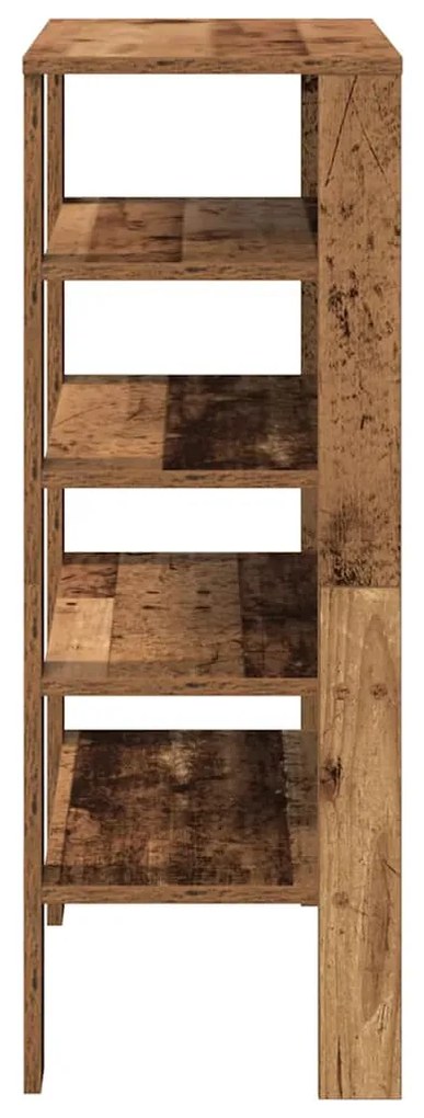 antik fa szerelt fa cipőtartó 61x32x87,5 cm
