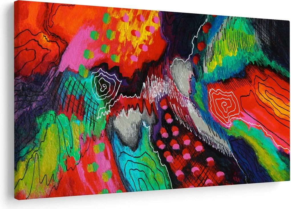 Absztrakt kép - színek (90x60 cm)