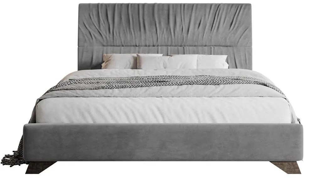 Franciaágy 160 cm Lania 160 (ágyráccsal) (szürke). 1098721