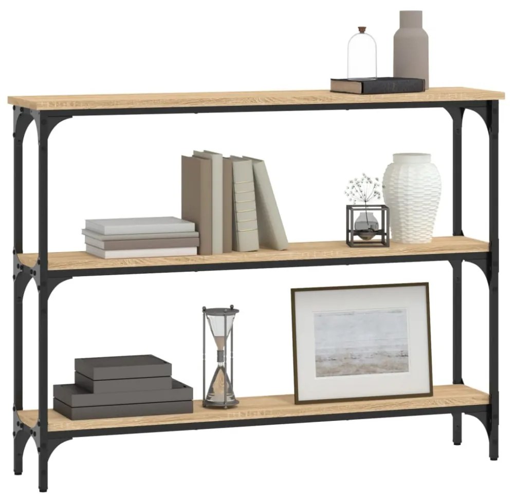 vidaXL sonoma tölgy színű szerelt fa dohányzóasztal 100 x 22,5 x 75 cm