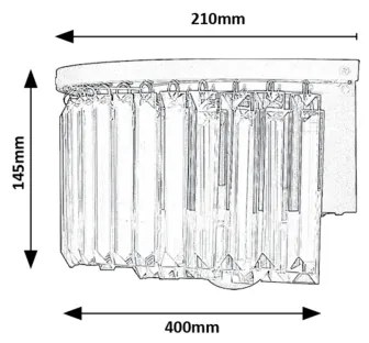Rabalux 71092 - Fali lámpa ELOISA 1xE27/25W/230V