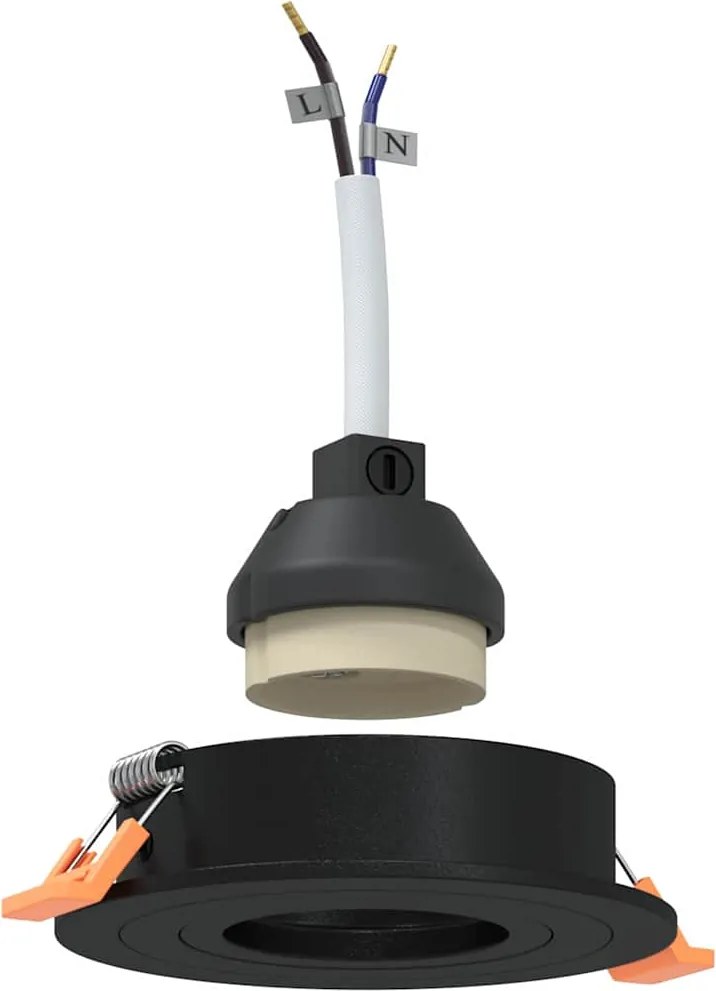 vidaXL Spotlámpa 6 pcs Fekete 9 x 9 x 2 cm Alumínium