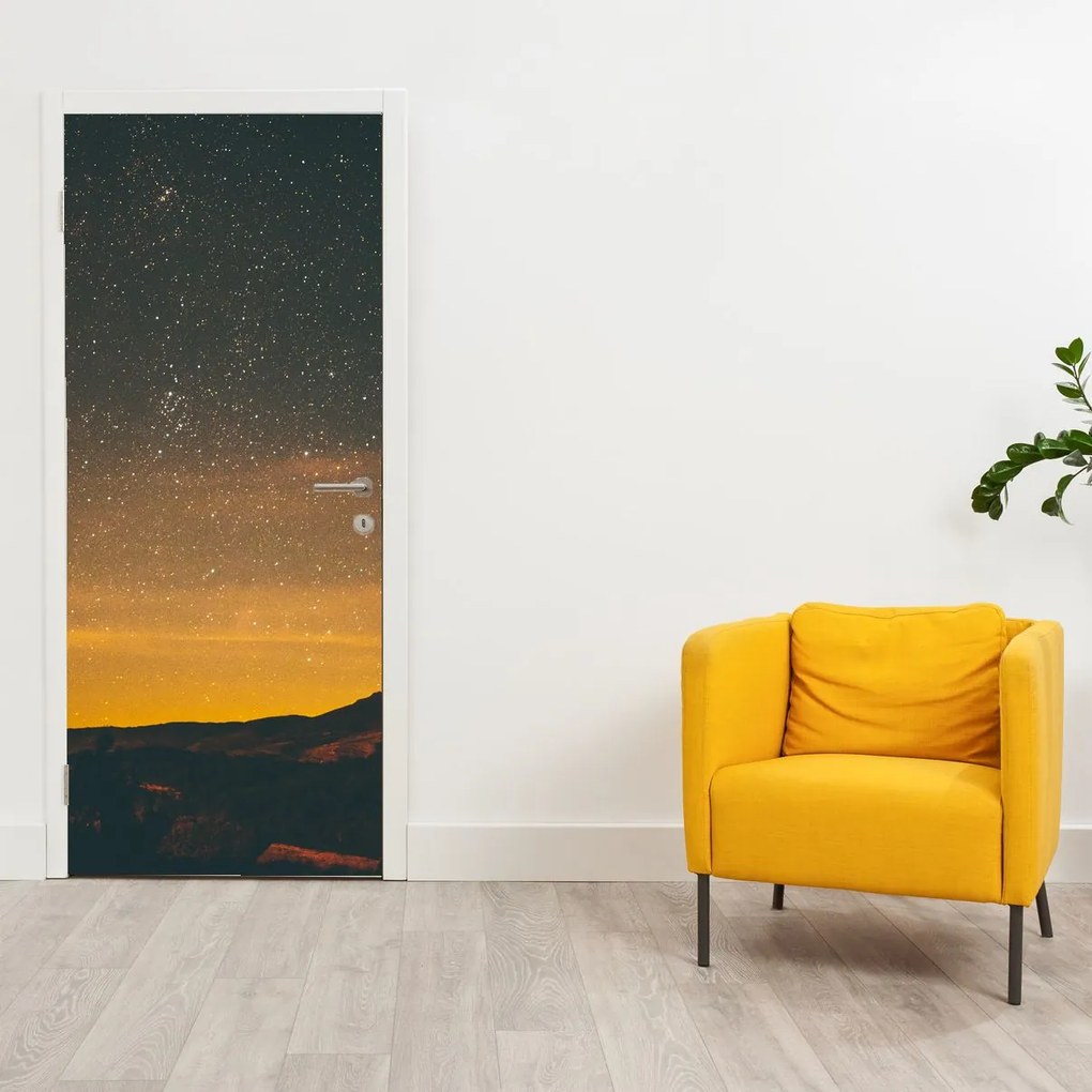 Fotótapéta ajtóra - Csillagos égbolt (95x205cm)