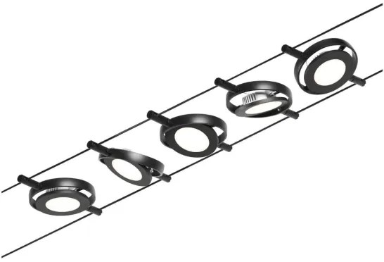 Paulmann 94418 - 5x LED 4,5W ROUNDMAC spotlámpa 230V fekete készlet