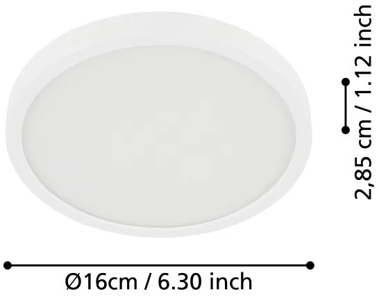 Eglo 900638 - LED fürdőszobai mennyezeti lámpa FUEVA LED/11W/230V IP44 fehér