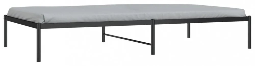 fekete fém ágykeret 107 x 203 cm