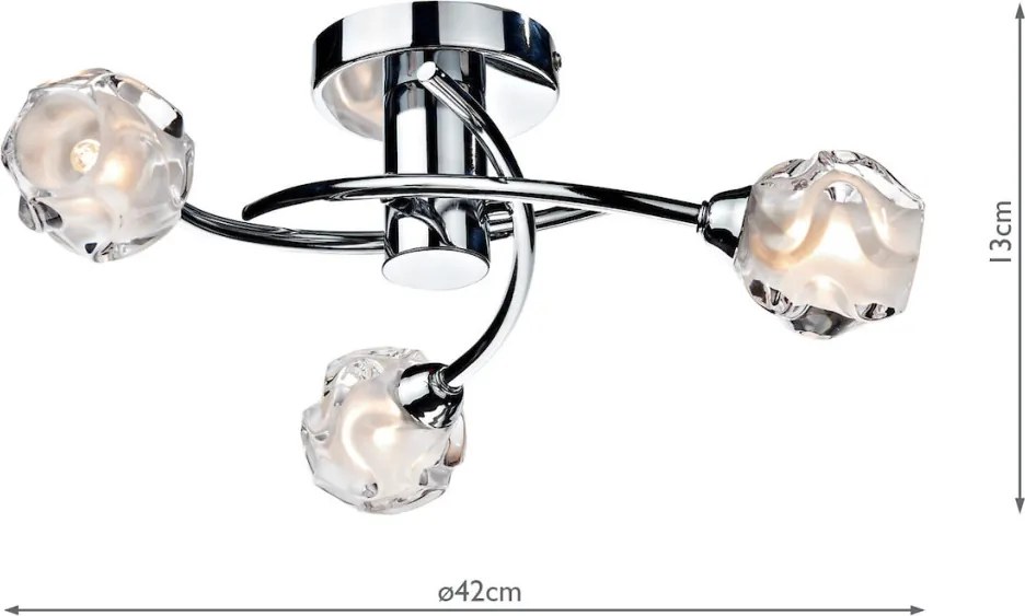 DAR LIGHTING SEA5350 SEATTLE Mennyezeti Csillár Csiszolt Króm G9 IP20