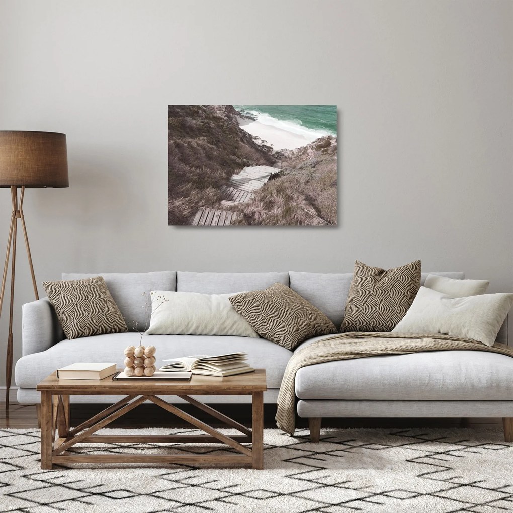Üveg kép - Utazás a Smaragd-tengerhez (70x50 cm)
