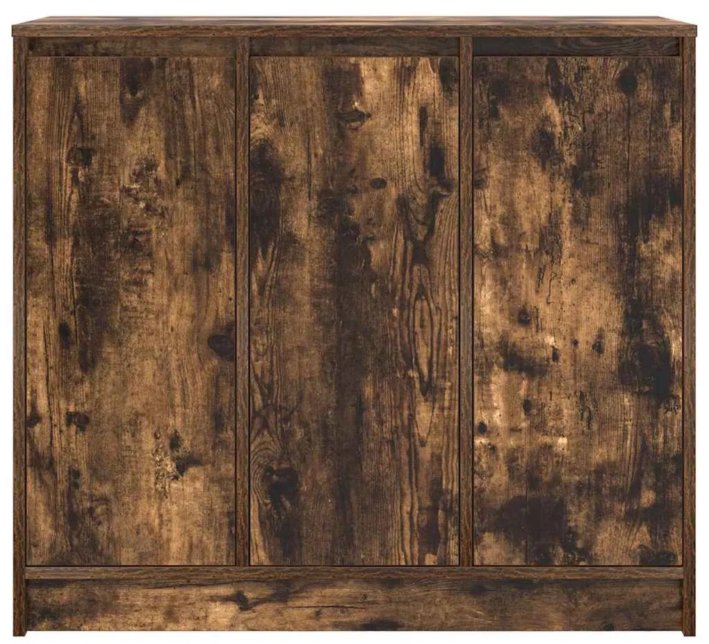 füstös tölgy színű szerelt fa tálalószekrény 85x34x76 cm