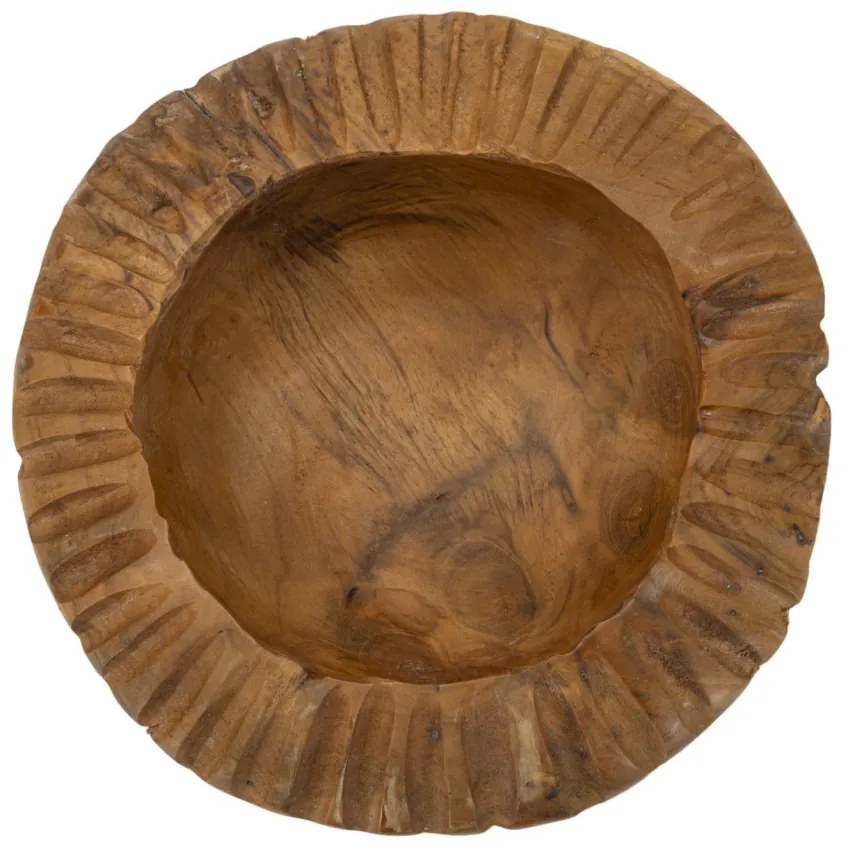Tálca geris teak ø 19x8cm