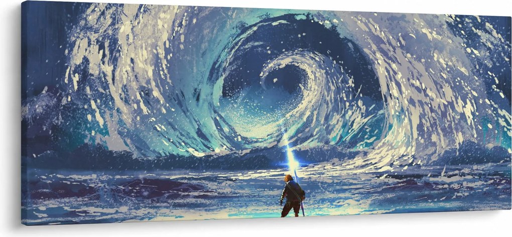 Kép - Illusztráció egy lándzsás fiúról (120x50 cm)