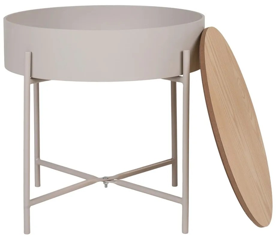 Fém kerek tárolóasztal ø 40 cm Sisco – House Nordic