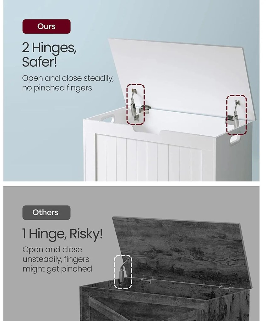 Tároló láda, játéktároló, fehér 76x40x48cm
