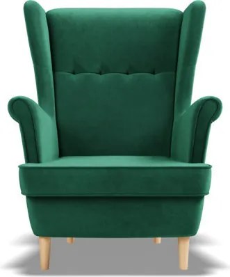 Uszak Mini fotel, bársony, zöld