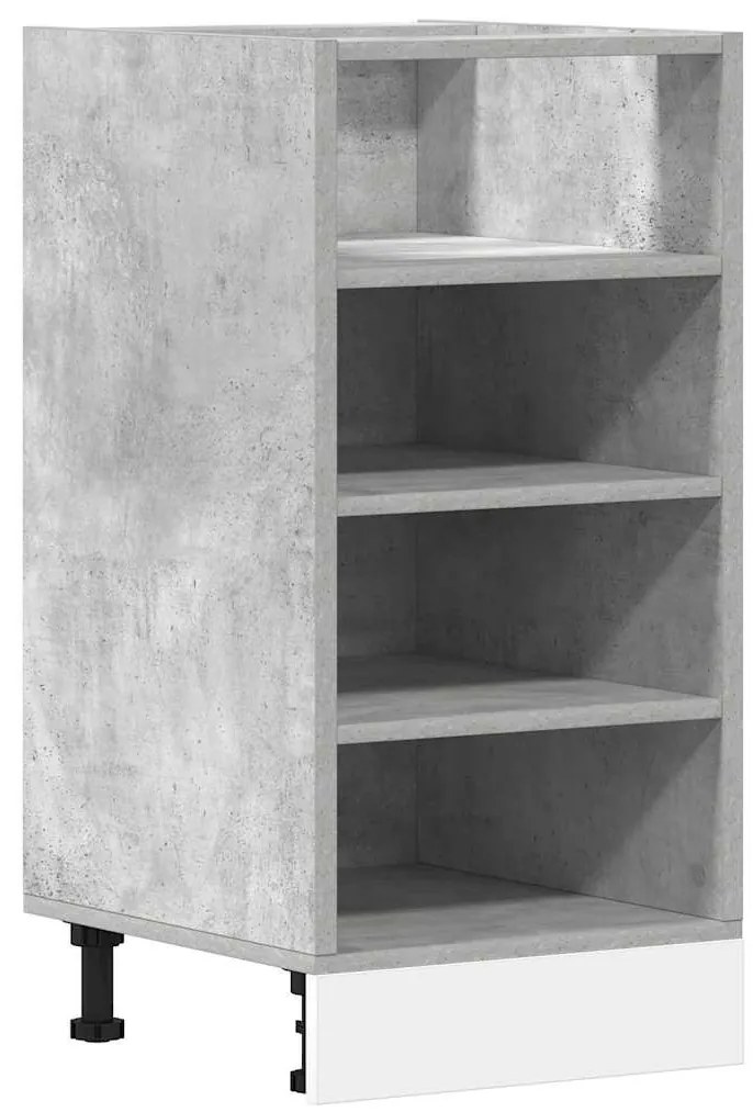 betonszürke szerelt fa alsószekrény 40x44,5x81,5 cm