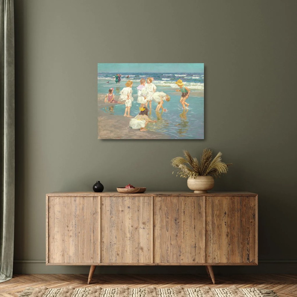 Üveg kép - Edward Henry Potthast, A Holiday, reprodukciók (70x50 cm)