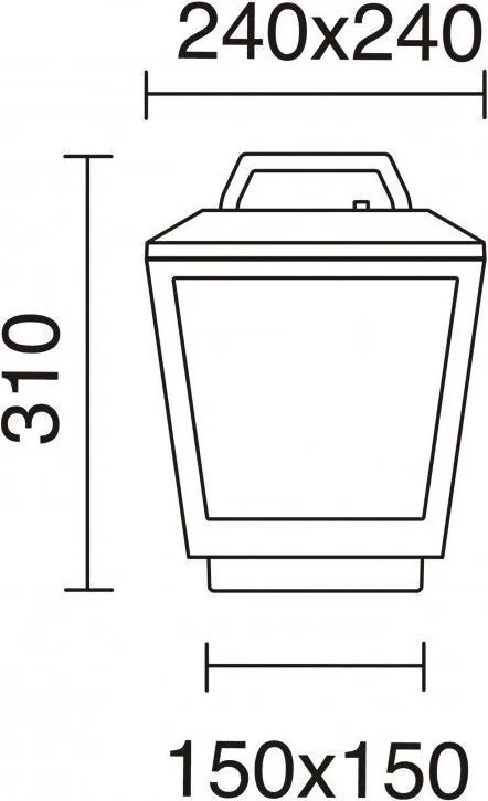 NOVOLUX 911B-L0108L-01 Klasszikus Kültéri Állólámpa Fehér LED IP54