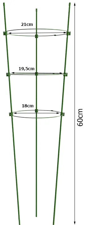 Kör alakú növénytámasz cserepes növényekhez - VERK 01894 - 3 kör