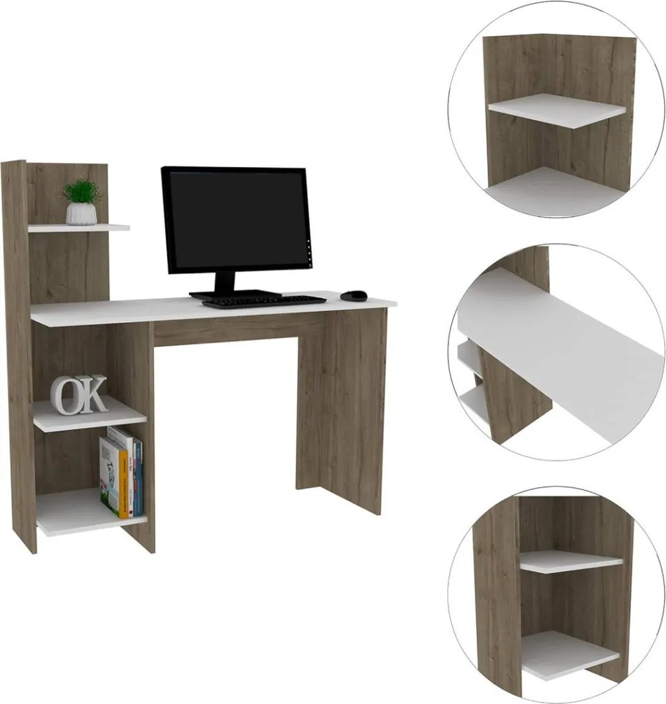 Polcos íróasztal 120x52x87,5cm fehér FUR1231-1