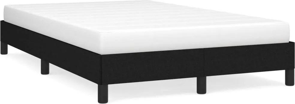 vidaXL fekete szövet ágykeret matrac nélkül 120x200 cm