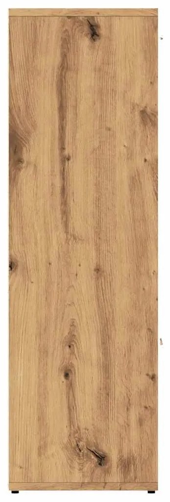 kézműves tölgy színű szerelt fa könyvespolc 90 x 28 x 90 cm