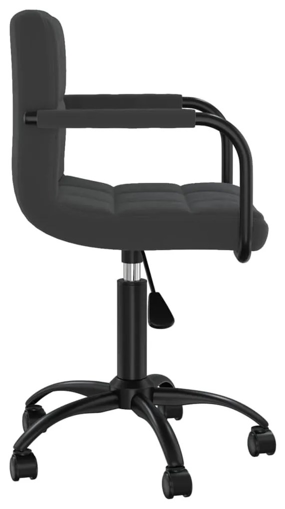 Fekete bársony forgó irodaszék