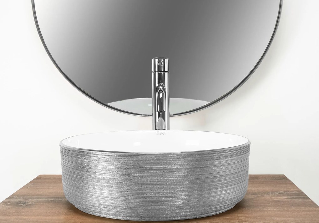 Pultos mosdókagyló Rea Sami Brush Silver