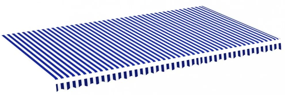 kék és fehér csere napellenző ponyva 6 x 3,5 m
