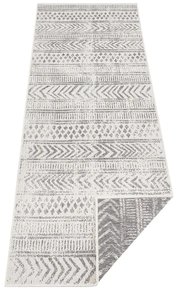 Biri szürke-krémszínű kültéri szőnyeg, 80 x 350 cm - NORTHRUGS