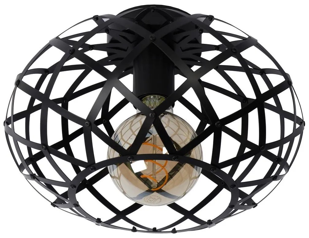 Lucide 21117/30/30 - Mennyezeti lámpa WOLFRAM 1xE27/40W/230V fekete