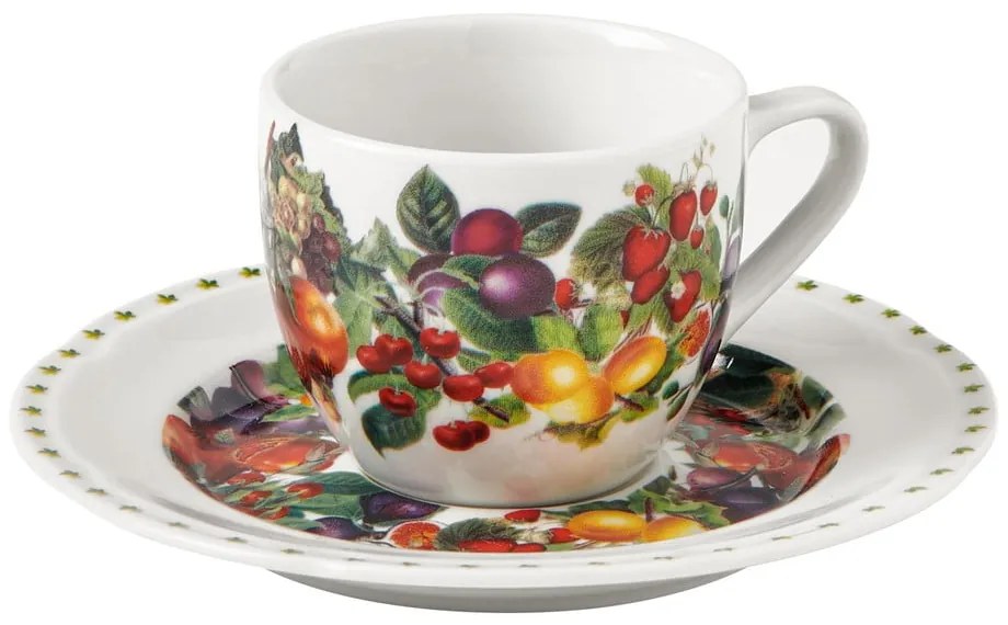 Le Primizie 4 db porcelán csésze alátéttel - Brandani