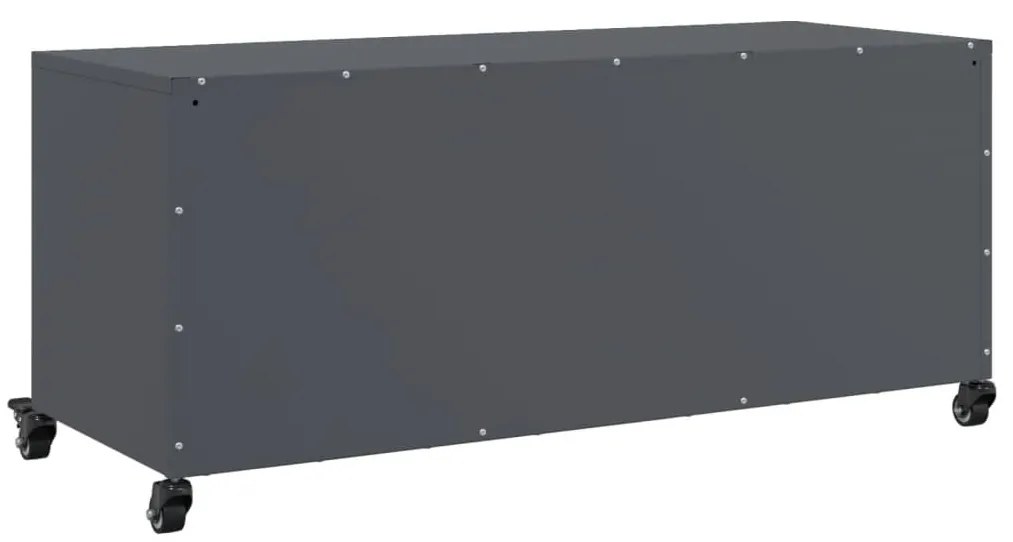 antracitszürke acél TV-szekrény 100,5 x 39 x 43,5 cm