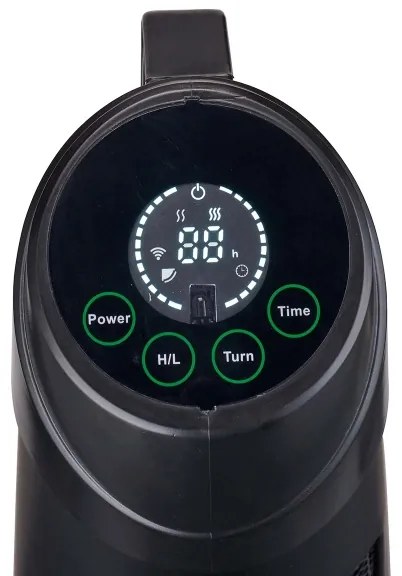 Nedis HTPA21BKW - Kültéri fűtőelem SmartLife 600/1200W/230V Wi-Fi Tuya IP24