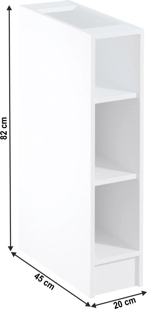 Alsószekrény D20P, fehér, SICILIA