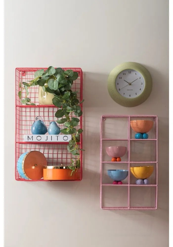 Kék dekoratív fém tárolódoboz ø 16x6 cm Double Funky – PT LIVING