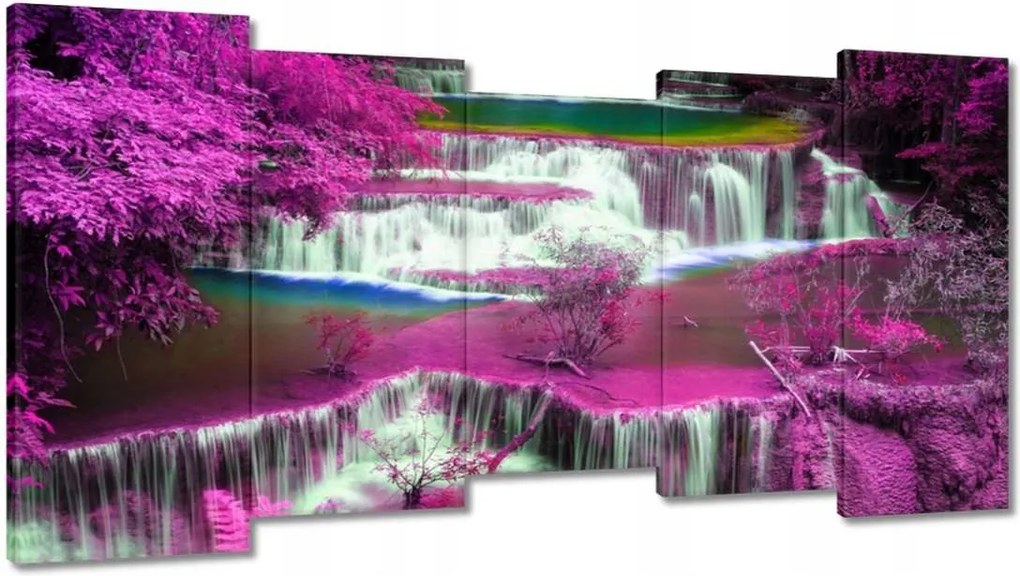 Vászonkép 150x80 Lila vízesés