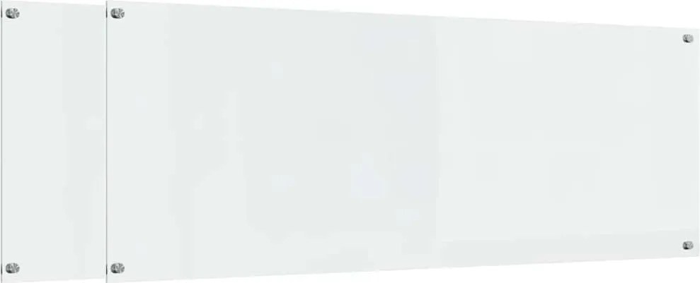 vidaXL Konyhai splashback 2 pcs Átlátszó 110 x 40 cm edzett üveg