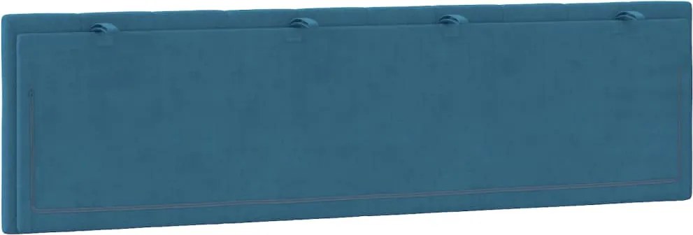 kék bársony fejtámla párna Hanko 180 cm