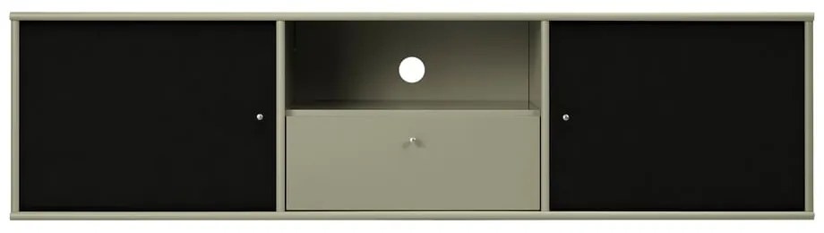 Khaki-fekete TV-állvány 161x42x45 cm Mistral – Hammel Furniture