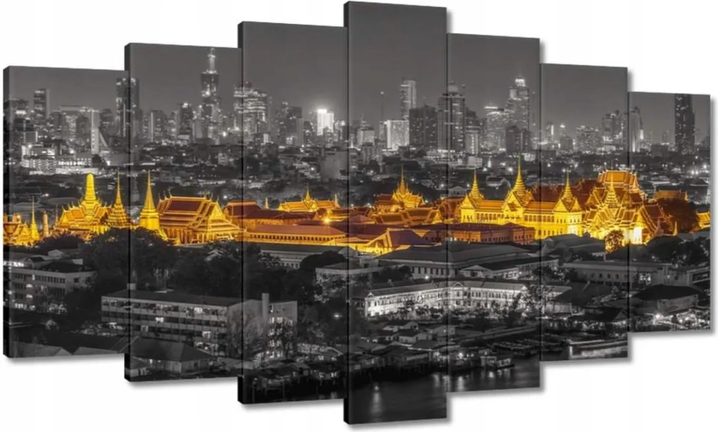 Festmények 140x80 Gold night in Bangkok