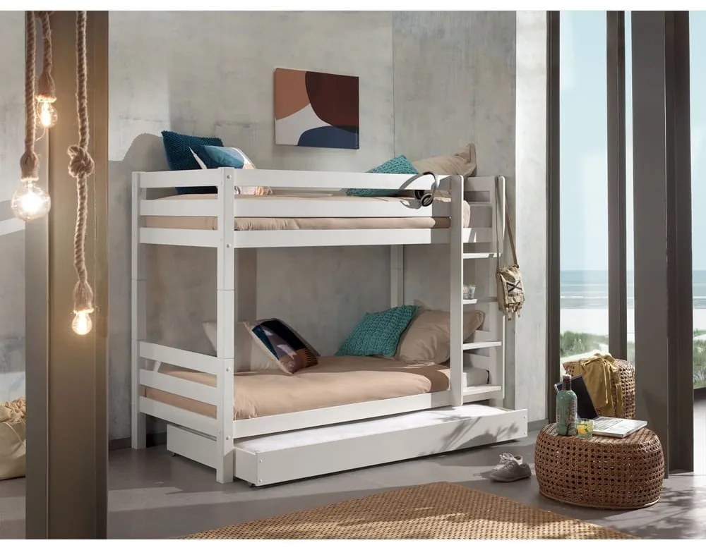 Fehér gyerekágy alatti fiók 90x190 cm Pino – Vipack