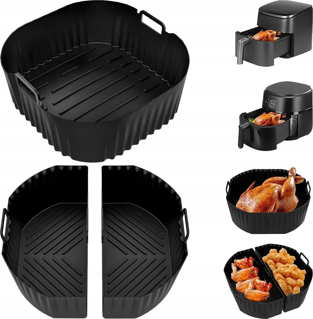 Szilikon tálca Air Fryer Olajsütőkhöz Bpa mentes sütőbetét